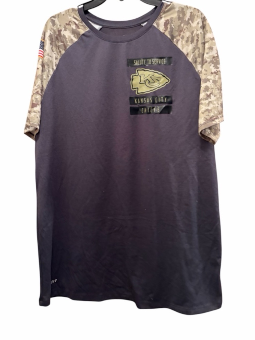 Nike Kansas City Chiefs Salute to Service Dri-FIT Camo Shirt Men’s Large NFL